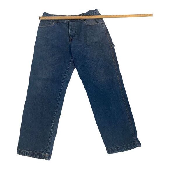 Boston Traders Men's Carpenter Flannel Lined Jeans Size 40x 32 Color Blue Denim - Picture 8 of 10
